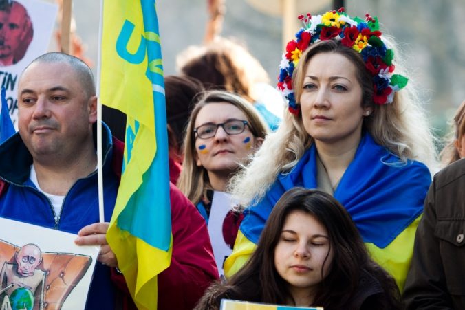 Protest Ukrajincov v Bruseli očami slovenskej fotografky