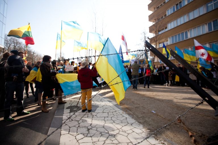 Protest Ukrajincov v Bruseli očami slovenskej fotografky