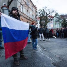 Protest voči agresii Ruskej federácie na Ukrajine