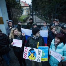 Protest voči agresii Ruskej federácie na Ukrajine