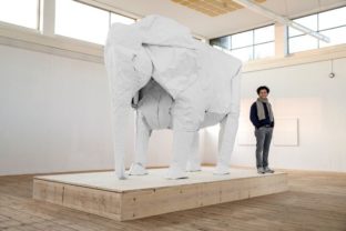 Slon v životnej veľkosti sa stal najväčším origami na svete