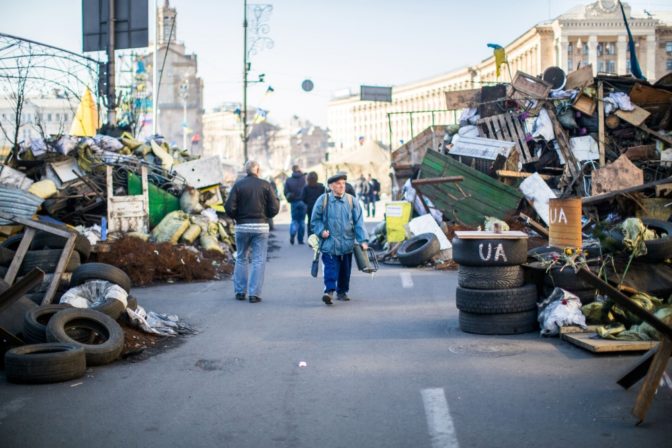 Ulice Kyjeva po nepokojoch očami Slováka