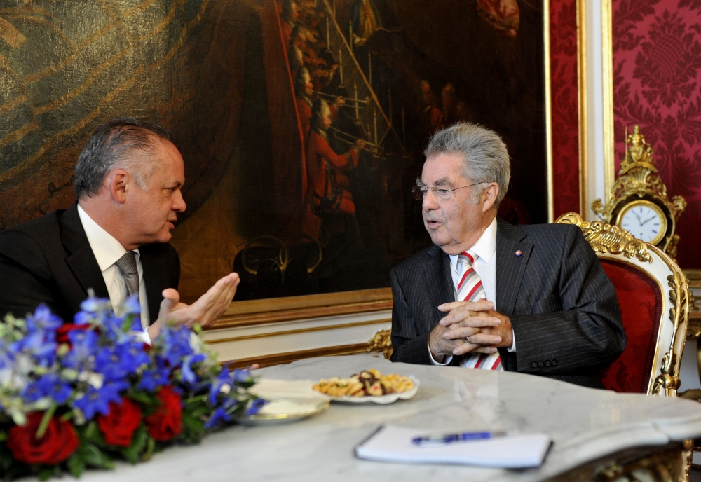 Andrej Kiska navštívil Viedeň, privítal ho prezident Fischer