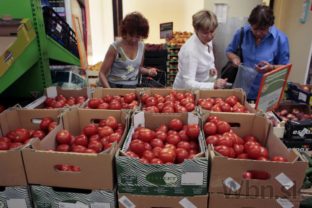 Potraviny paradajky trh