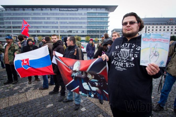 V Bratislave protestovali proti Petrovi Porošenkovi