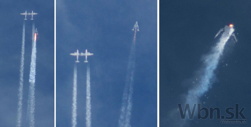 Vesmírna loď SpaceShipTwo počas testu havarovala