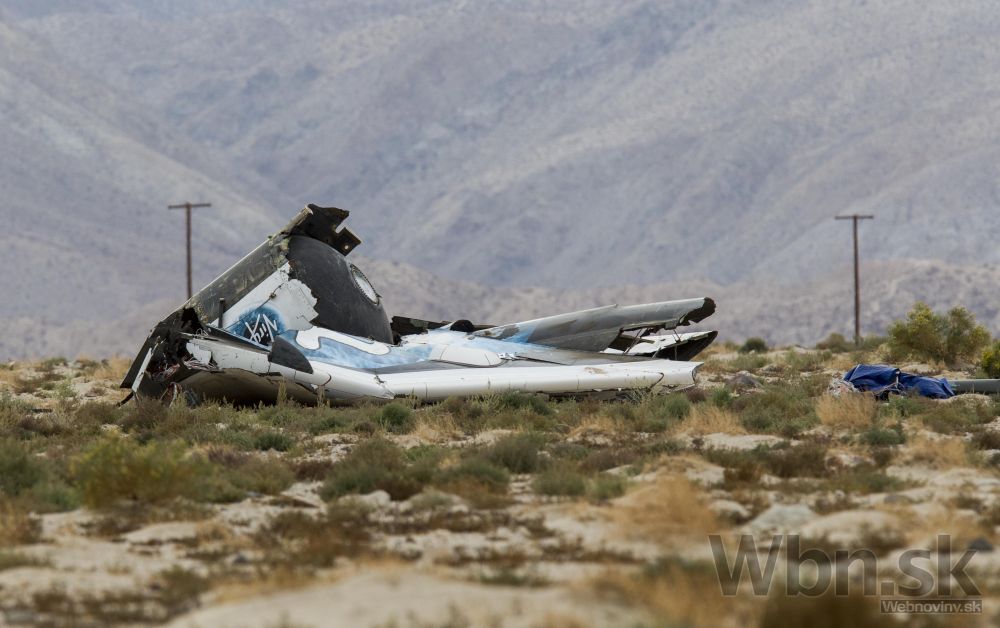 Vesmírna loď SpaceShipTwo počas testu havarovala
