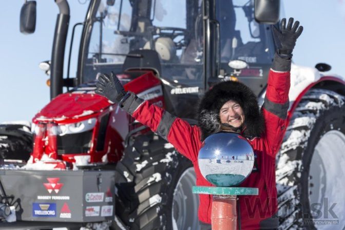 Žena dosiahla južný pól na traktore, splnila si životný sen