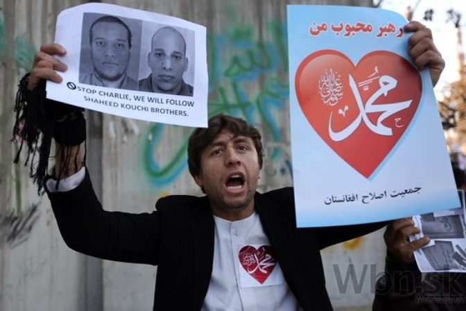 Davy ľudí v Afganistane protestovali proti Charlie Hebdo