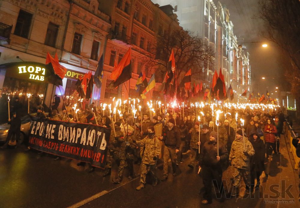 Narodeniny kontroverzného Stepana Banderu v Kyjeve