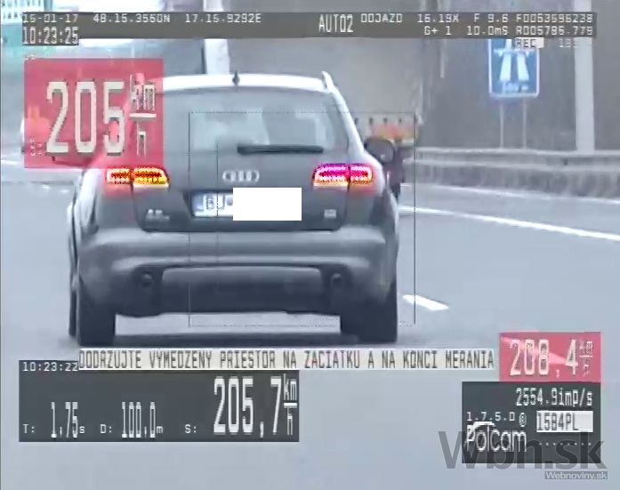 Po D2 sa rútil ďalší cestný pirát, išiel vyše 200 km/h