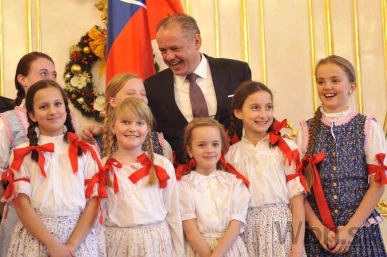 Prezident Andrej Kiska prijal koledníkov Dobrej noviny