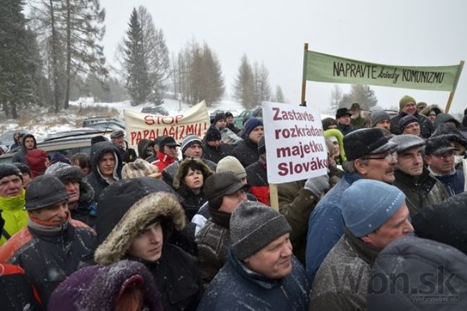 Protest pôvodných majiteľov pozemkov vo vojenskom obvode Javorina