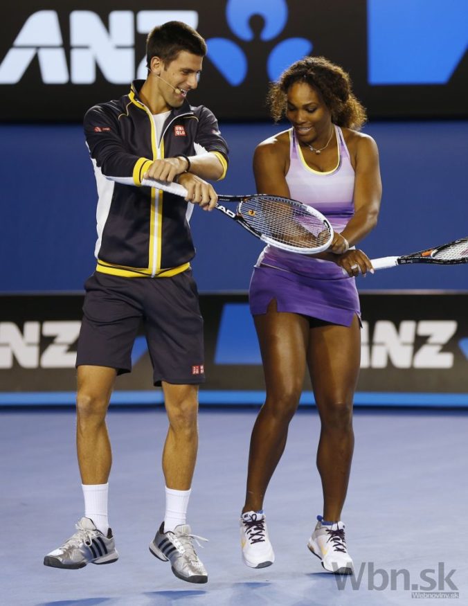 Serena Williamsová a Novak Djokovič