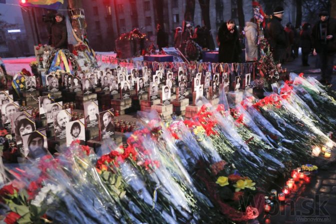 Kyjev si pripomína prvé výročie krvavej masakry na Majdane