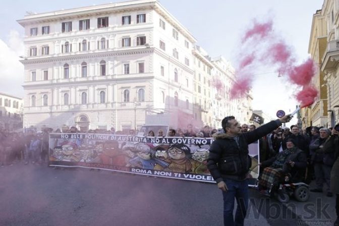 Liga severu organizovala protivládne protesty v Ríme