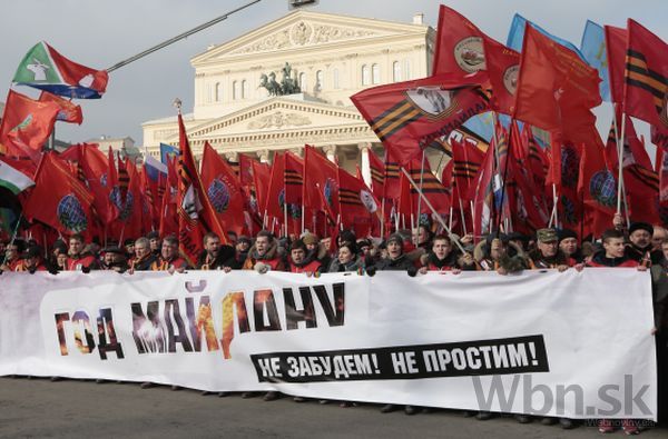 Majdan je choroba, kričali Rusi na demonštrácii