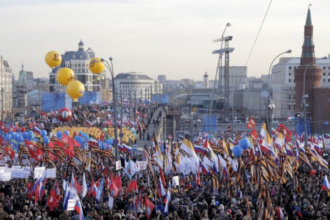 Putin oslávil ročné výročie pripojenia Krymu k Rusku