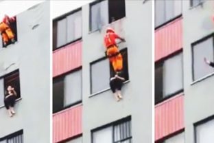 Hasič skopol z okna ženu, ktorá chcela spáchať samovraždu