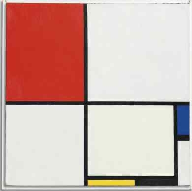 Composition No III, with Red, Blue, Yellow and Black