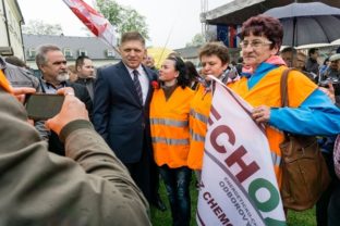 Premiér Fico oslavoval 1. máj s odborármi v Žiline