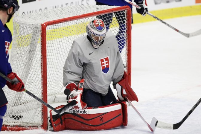 Tréning slovenských hokejistov na duel s USA