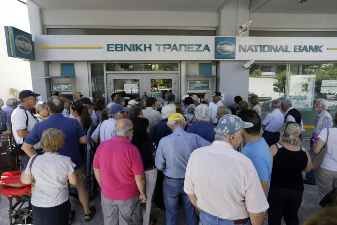 Grécko, bankomaty