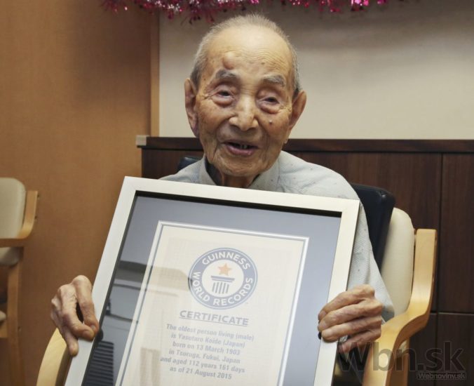 112 ročný Japonec je najstarším mužom na svete