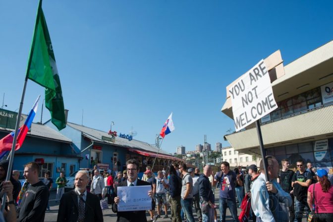 Protest Spoločne za Slovensko, proti islamizácii Európy a imperializmu