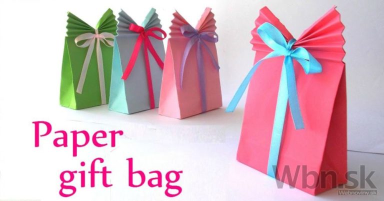 Vyrobte si jednoducho darčekovú papierovú tašku