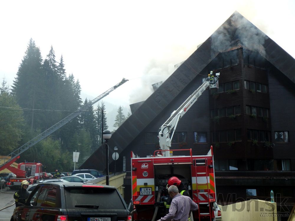 Požiar hotela v Demänovskej Doline