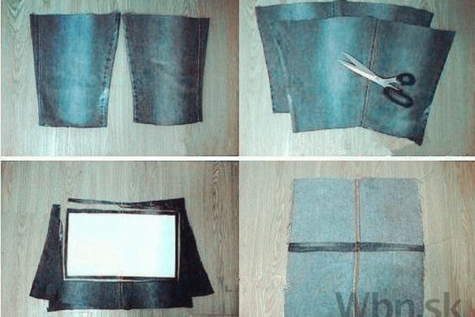 Štýlová kabelka vyrobená z použitých džínsov