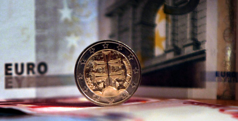 Slovenské eurové mince peniaze