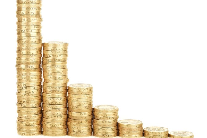 Peniaze, graf, pokles