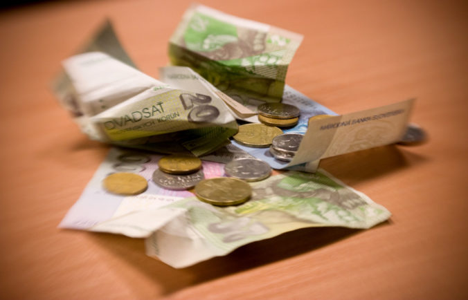 Slovenské koruny, bankovky, peniaze, mince