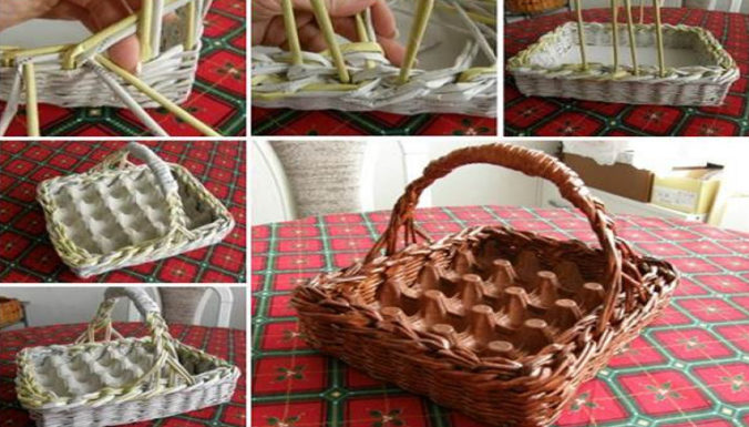 Vyrobte si zásobník na vajíčka v podobe tohto milého košíka
