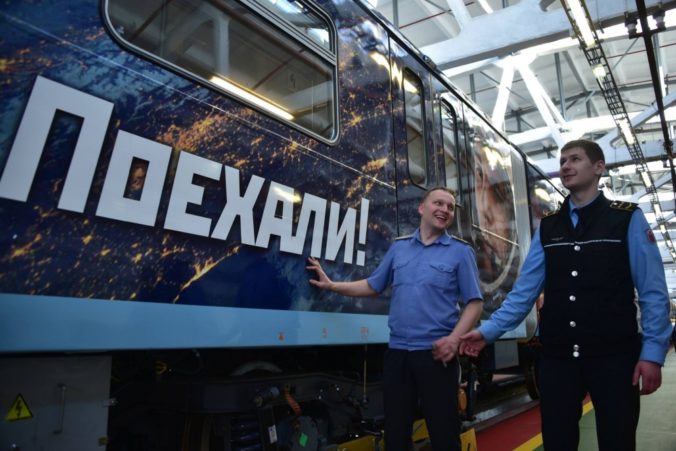 Moskovské metro vypravilo na jednu z liniek vesmírny vlak