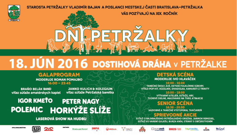 Dni Petržalky 2016 -  10.máj - 18. Jún