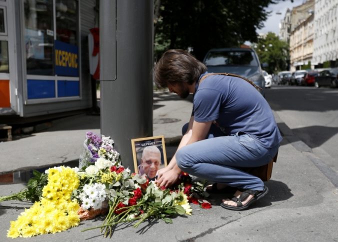 Rozlúčka so zabitým novinárom Pavlom Šeremetom
