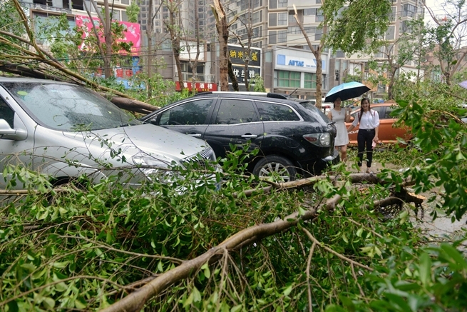 Silný tajfún Meranti zasiahol Čínu