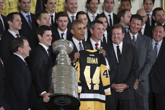 Barack Obama a Pittsburgh Penguins