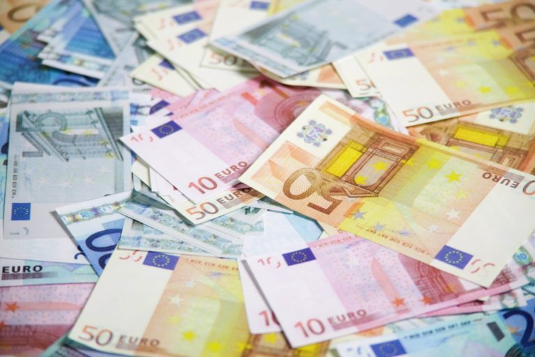 Pile of euros