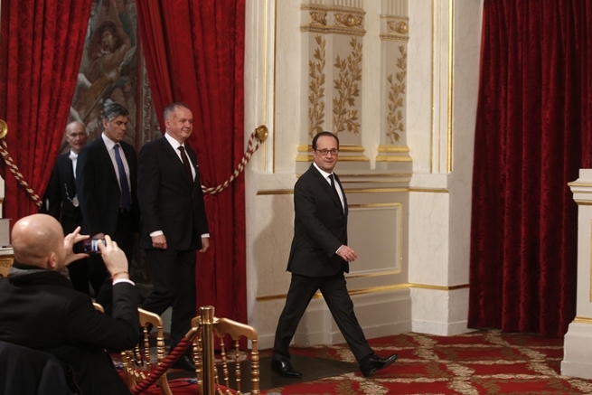 Andrej Kiska a Francois Hollande
