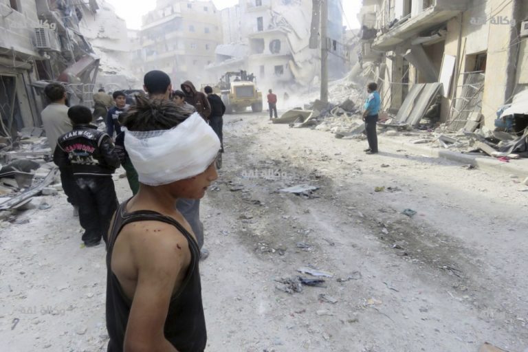Vojnou zničené Aleppo