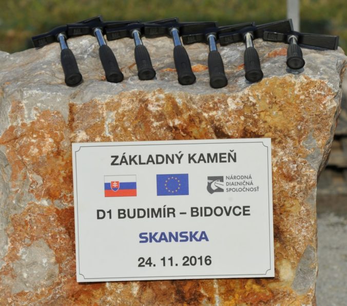 Základný kameň D1 Budimír  Bidovce
