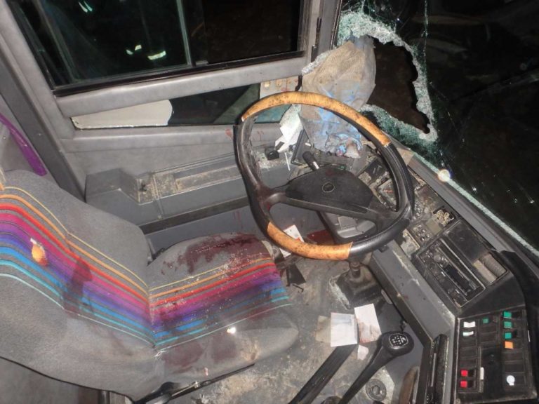 Vodičovi autobusu sa pri nehode zapichla do tela tyč