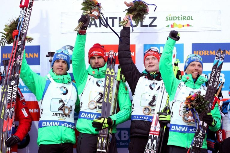 Nemecký triumf v mužskej štafete v Anterselve