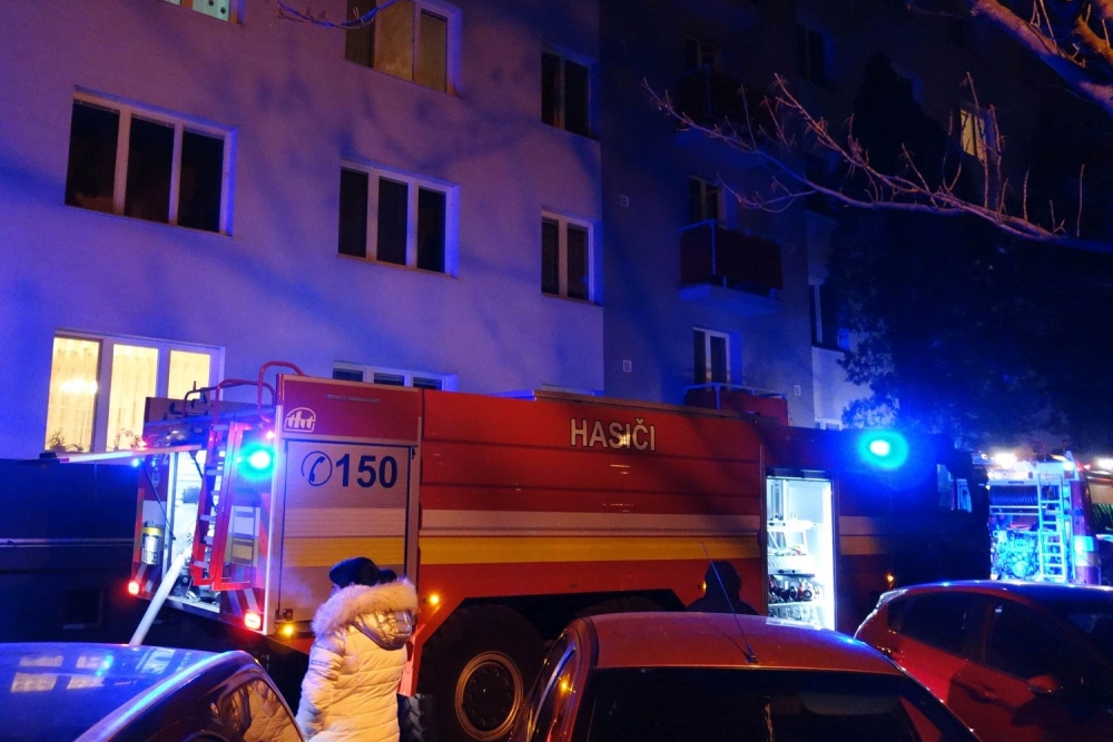 Požiar bytu na Špačinskej ulici v Trnave