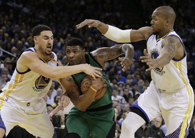 Marcus Smart, David West, Klay Thompson
