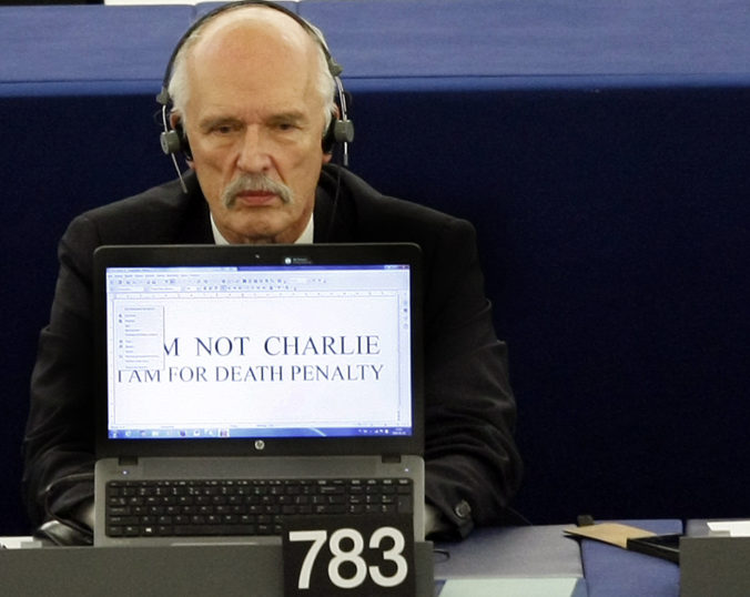 Poľský nacionalistický člen Európskeho parlamentu (EP) Janusz Korwin Mikke